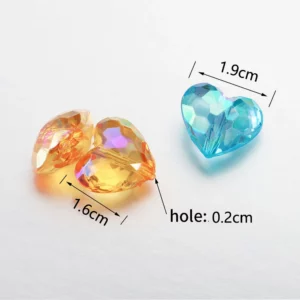 20pc Acrylic Heart Beads for DIY Jewelry Making - Image 6