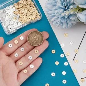 300pc Heishi Spacer Beads 6mm BrassHeishi Spacer Beads 6mm Brass - Image 3