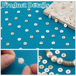 300pc Heishi Spacer Beads 6mm BrassHeishi Spacer Beads 6mm Brass - Image 4
