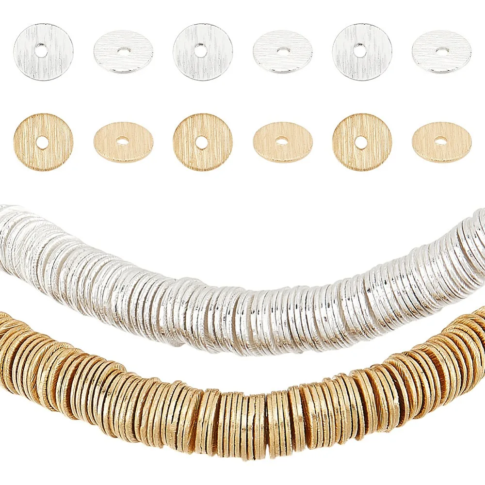 300pc Heishi Spacer Beads 6mm BrassHeishi Spacer Beads 6mm Brass