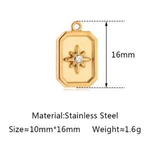 Stainless Steel Evil Eye Charm, Gold Plated, 3 PiecesStainless - Image 27