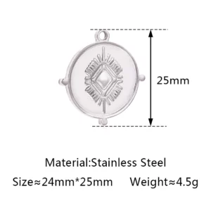 Stainless Steel Evil Eye Charm, Gold Plated, 3 PiecesStainless - Image 17
