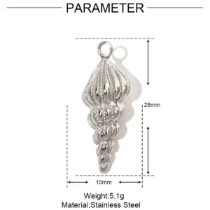 Stainless Steel Hummingbird Flower DIY CharmsStainless Steel - Image 13