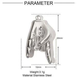 Stainless Steel Hummingbird Flower DIY CharmsStainless Steel - Image 14