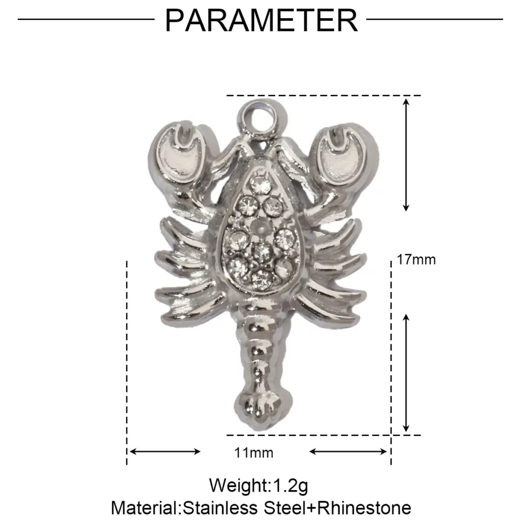 Stainless Steel Hummingbird Flower DIY CharmsStainless Steel