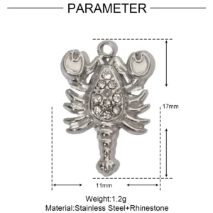 Stainless Steel Hummingbird Flower DIY CharmsStainless Steel - Image 15