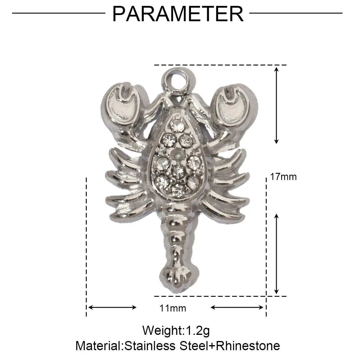 Stainless Steel Hummingbird Flower DIY CharmsStainless Steel - Image 15