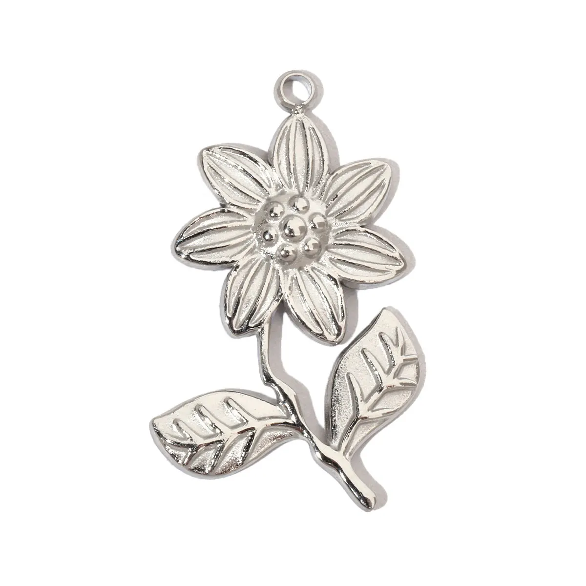 Stainless Steel Hummingbird Flower DIY CharmsStainless Steel - Image 4