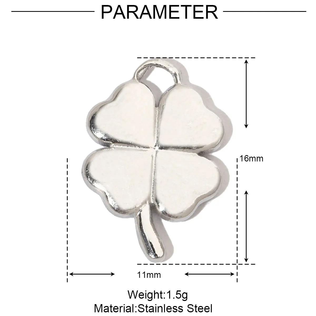 Stainless Steel Hummingbird Flower DIY CharmsStainless Steel - Image 16