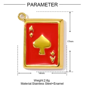 Stainless Steel Enamel Heart Charms for DIY JewelryStainless Steel - Image 16