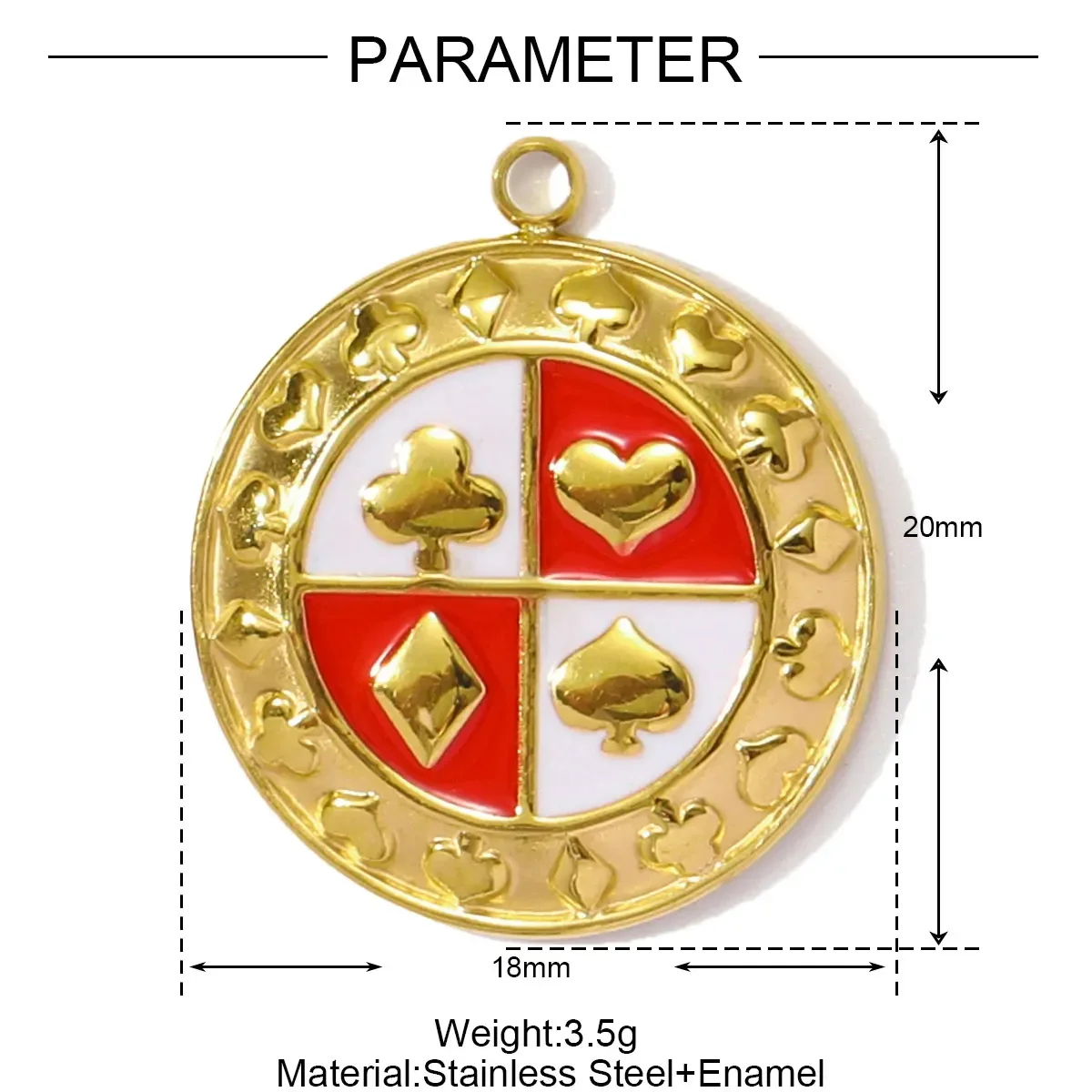 Stainless Steel Enamel Heart Charms for DIY JewelryStainless Steel - Image 18