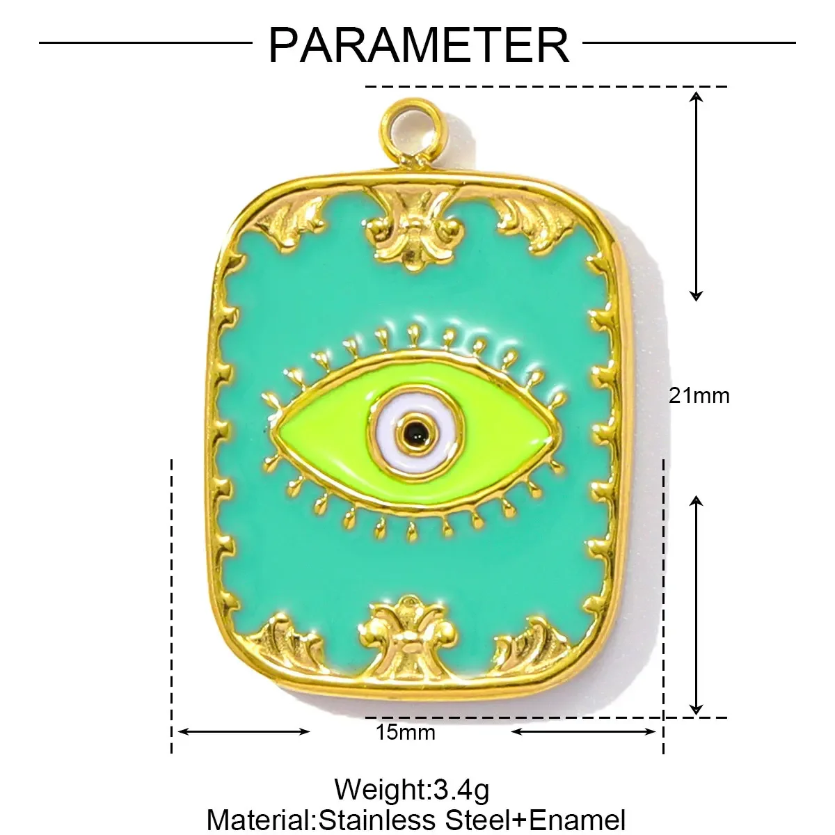 Stainless Steel Enamel Heart Charms for DIY JewelryStainless Steel - Image 9