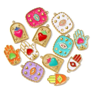 Stainless Steel Enamel Charm Pendants SetStainless Steel Enamel - Image 2