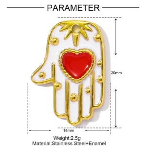 Stainless Steel Enamel Charm Pendants SetStainless Steel Enamel - Image 18
