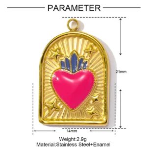 Stainless Steel Enamel Charm Pendants SetStainless Steel Enamel - Image 10