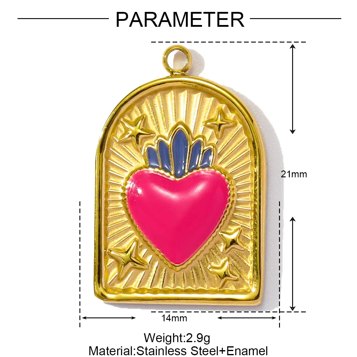 Stainless Steel Enamel Charm Pendants SetStainless Steel Enamel - Image 10