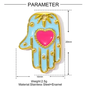 Stainless Steel Enamel Charm Pendants SetStainless Steel Enamel - Image 15