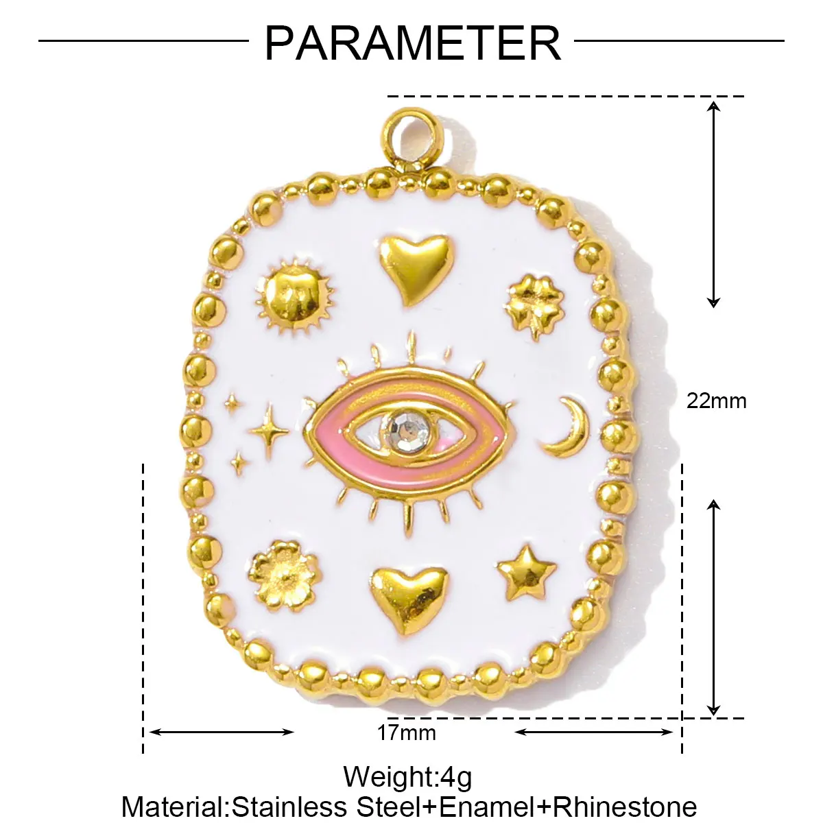 Stainless Steel Enamel Charm Pendants SetStainless Steel Enamel - Image 8