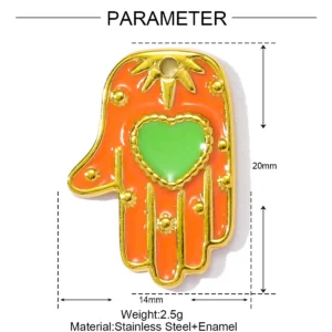 Stainless Steel Enamel Charm Pendants SetStainless Steel Enamel - Image 16