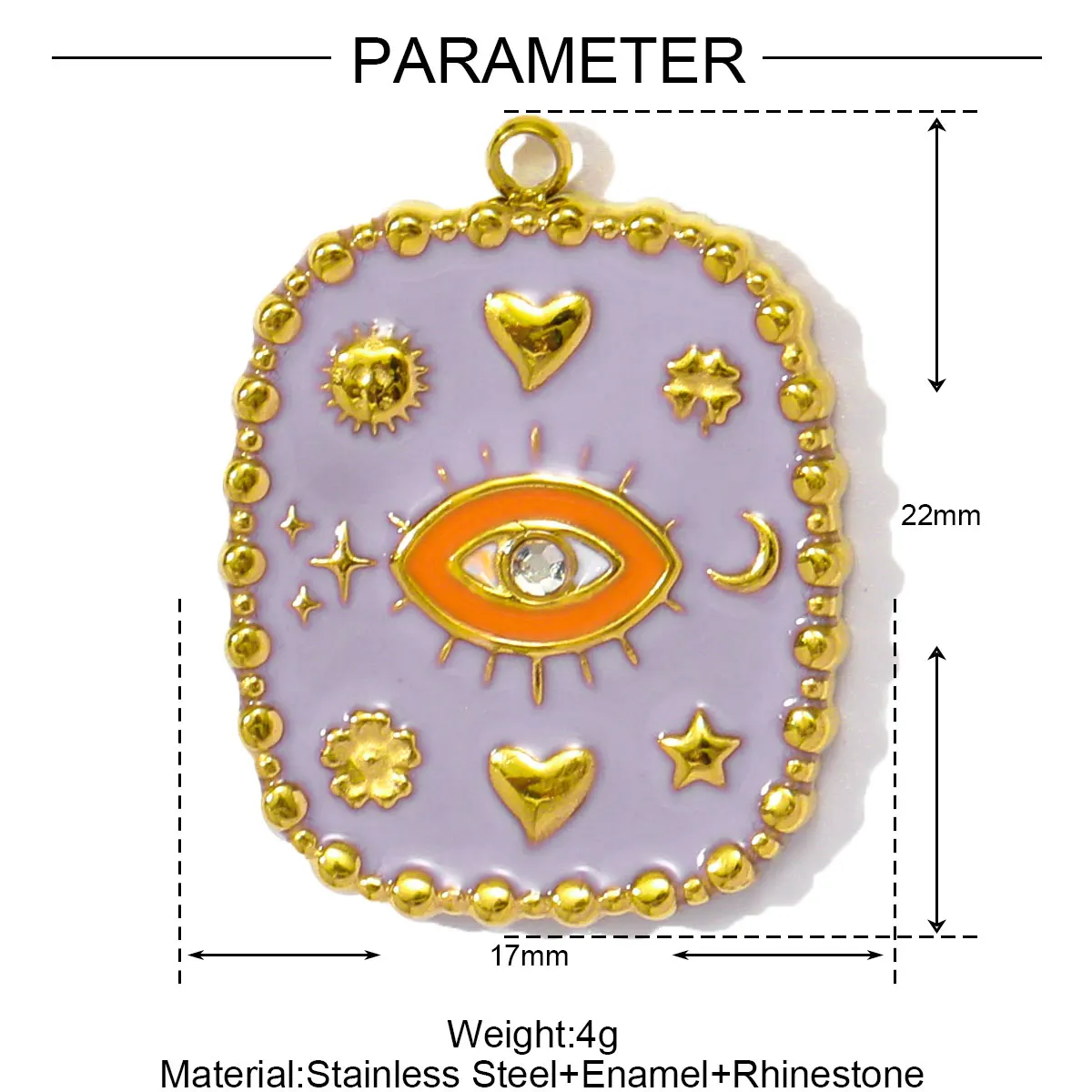Stainless Steel Enamel Charm Pendants SetStainless Steel Enamel - Image 13
