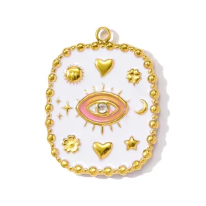 Stainless Steel Enamel Charm Pendants SetStainless Steel Enamel - Image 4