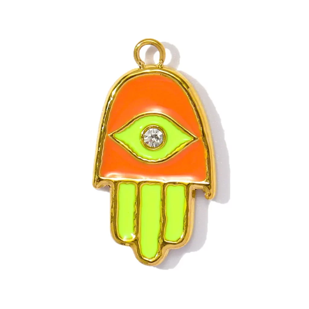 Stainless Steel Enamel Charm Pendants SetStainless Steel Enamel