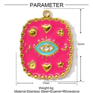 Stainless Steel Enamel Charm Pendants SetStainless Steel Enamel - Image 11