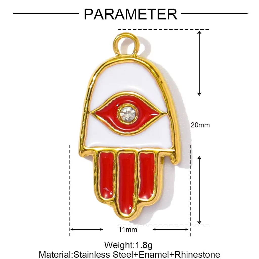 Stainless Steel Enamel Charm Pendants SetStainless Steel Enamel