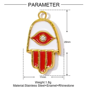 Stainless Steel Enamel Charm Pendants SetStainless Steel Enamel - Image 12