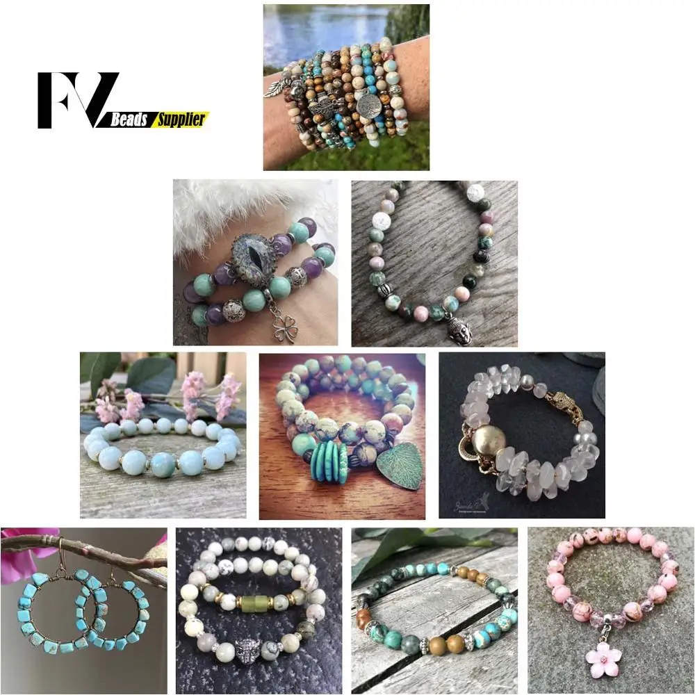 4-12MM Natural Stone Round Beads MixNatural Stone Round Beads