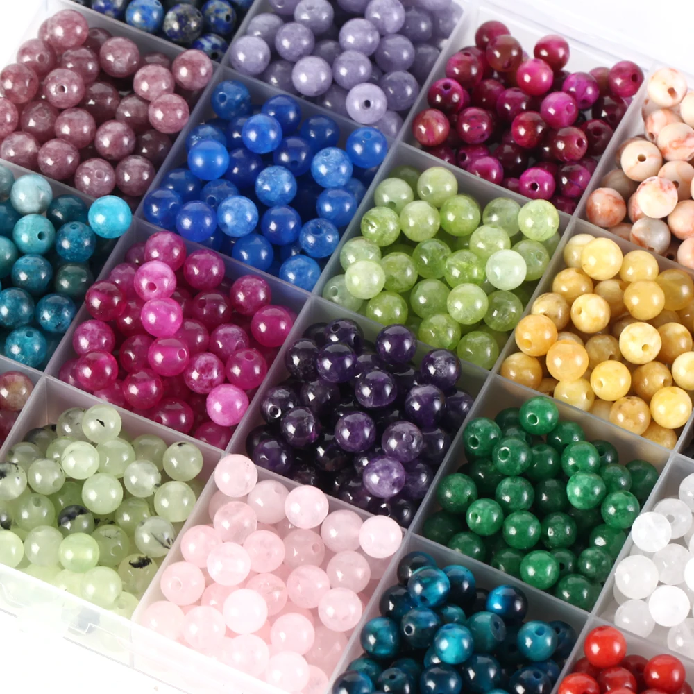 4-12MM Natural Stone Round Beads MixNatural Stone Round Beads