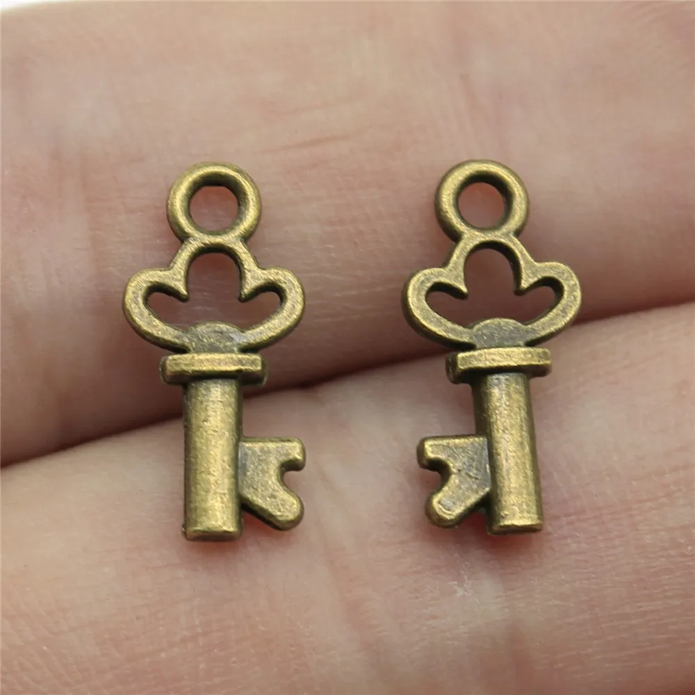 40pcs Cute Small Key Charms for Jewelry MakingSmall Key Charms for