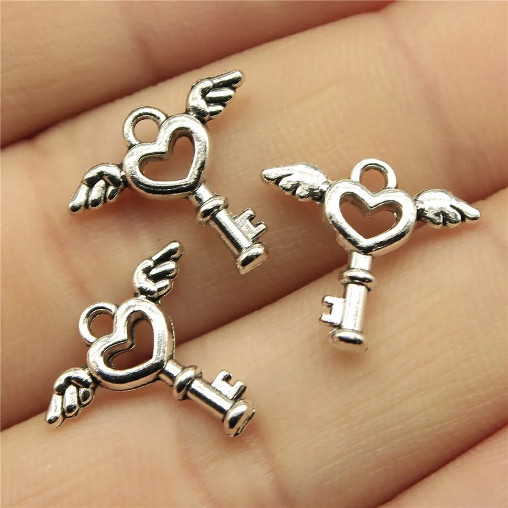40pcs Cute Small Key Charms for Jewelry MakingSmall Key Charms for