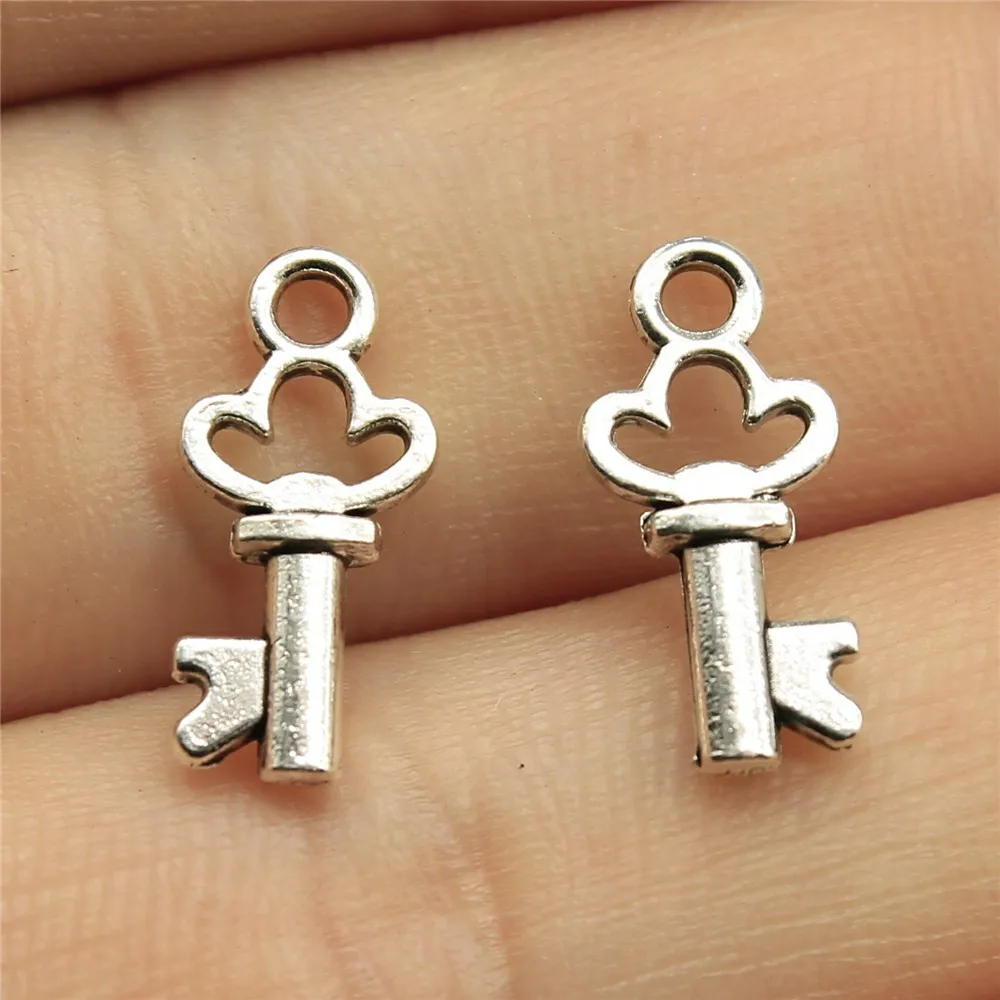 40pcs Cute Small Key Charms for Jewelry MakingSmall Key Charms for