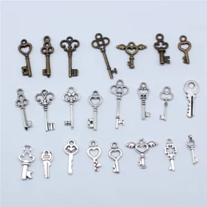 40pcs Cute Small Key Charms for Jewelry MakingSmall Key Charms for - Image 1