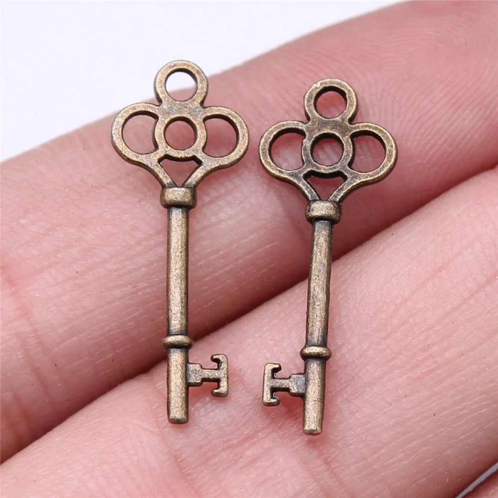 40pcs Cute Small Key Charms for Jewelry MakingSmall Key Charms for