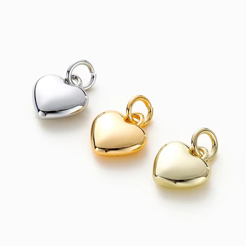 Gold Plated Heart Charms for Jewelry MakingGold Plated Heart