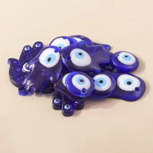 5pcs Bohemian Evil Eye Charms with Hamsa Hand BeadsEvil Eye Charms - Image 2