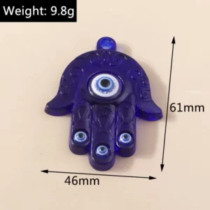 5pcs Bohemian Evil Eye Charms with Hamsa Hand BeadsEvil Eye Charms - Image 7
