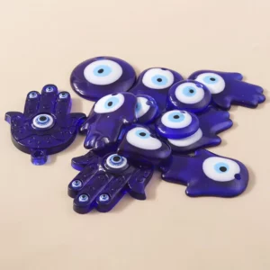5pcs Bohemian Evil Eye Charms with Hamsa Hand BeadsEvil Eye Charms - Image 3