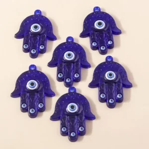 5pcs Bohemian Evil Eye Charms with Hamsa Hand BeadsEvil Eye Charms - Image 6