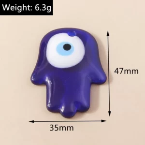 5pcs Bohemian Evil Eye Charms with Hamsa Hand BeadsEvil Eye Charms - Image 11