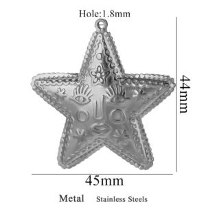 Large Stainless Steel Fish and Starfish CharmsStainless Steel Fish - Image 14