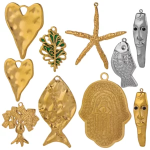 Large Stainless Steel Fish and Starfish CharmsStainless Steel Fish - Image 4