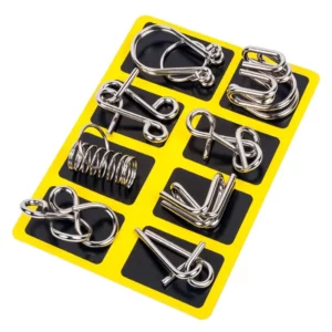 🧩 8-Piece Montessori-Inspired Metal Puzzle Set – Logic, Focus & Hands-On Discovery - Image 2
