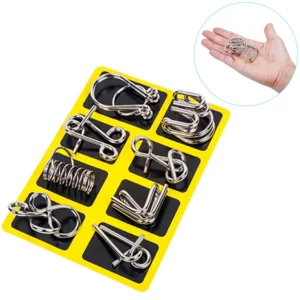 🧩 8-Piece Montessori-Inspired Metal Puzzle Set – Logic, Focus & Hands-On Discovery - Image 1
