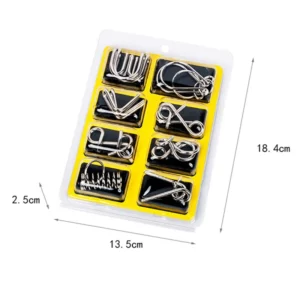 🧩 8-Piece Montessori-Inspired Metal Puzzle Set – Logic, Focus & Hands-On Discovery - Image 6