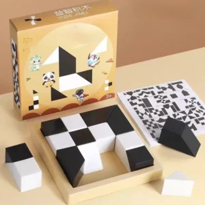 Educational Hidden Building Block Puzzle Toys Spatial Thinking Imagination Ability Training Adult Desktop Interactive Game - Image 1