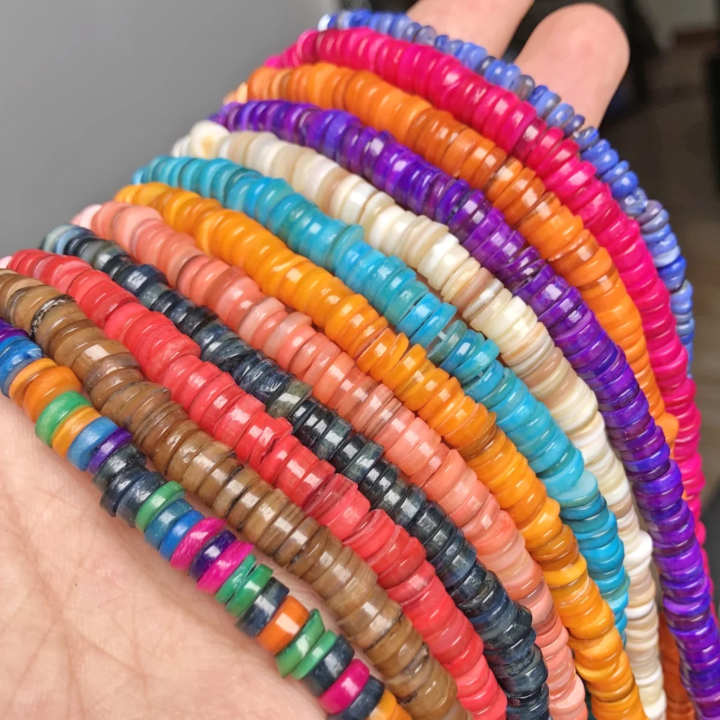 Freshwater Shell Flat Beads for Jewelry MakingFreshwater Shell