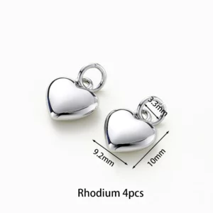 Gold Plated Heart Charms for Jewelry MakingGold Plated Heart - Image 7